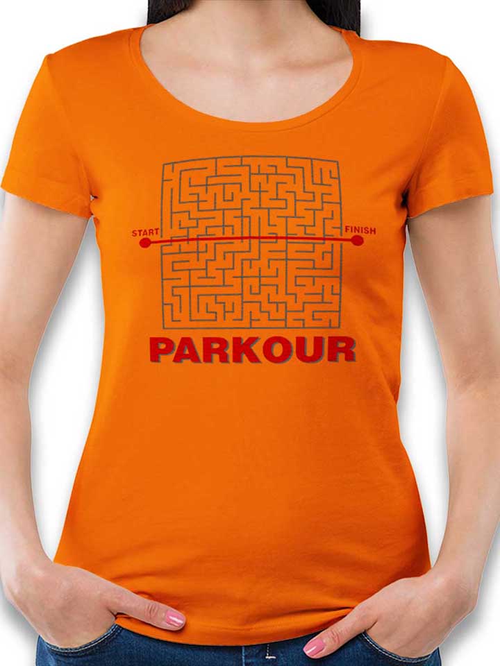 Parkour Start Finish Damen T-Shirt orange L