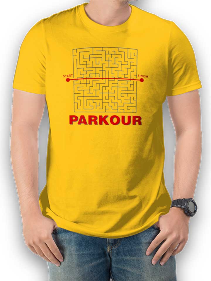 Parkour Start Finish Camiseta amarillo L