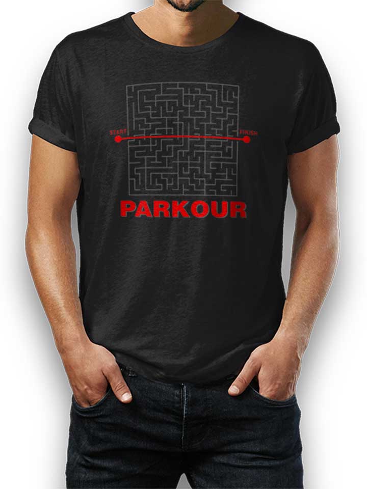 Parkour Start Finish T-Shirt schwarz L