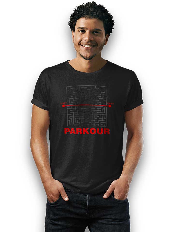 parkour-start-finish-t-shirt schwarz 2