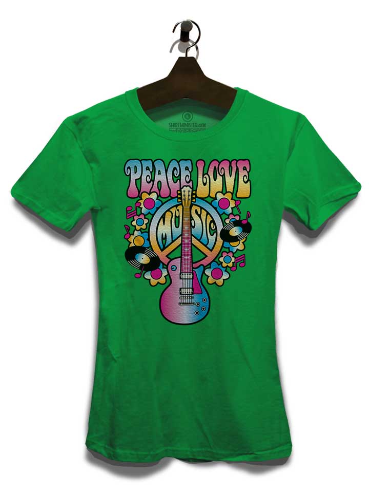 peace-love-music-damen-t-shirt gruen 3