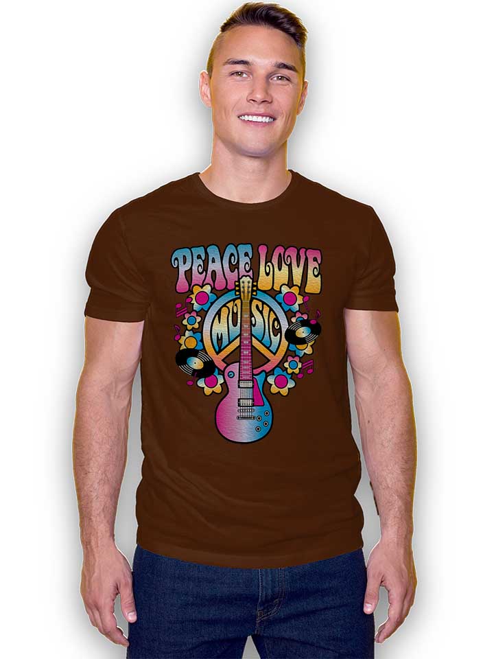 peace-love-music-t-shirt braun 2