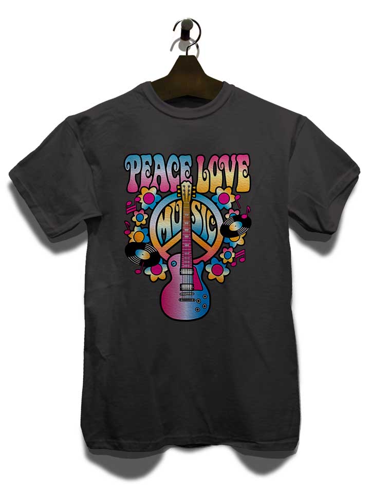 peace-love-music-t-shirt dunkelgrau 3