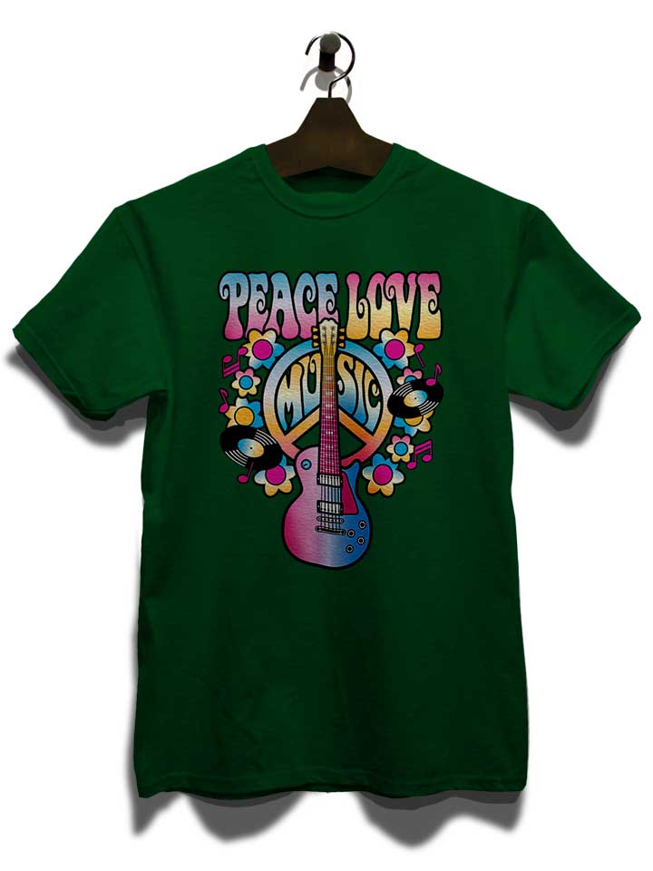 peace-love-music-t-shirt dunkelgruen 3