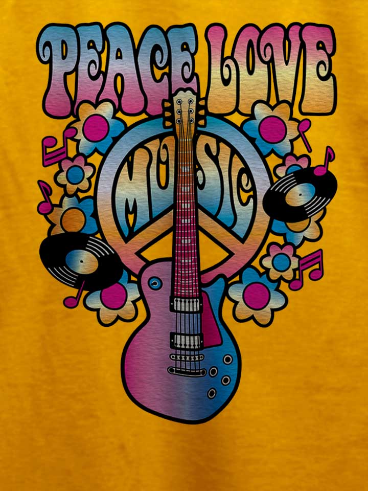 peace-love-music-t-shirt gelb 4