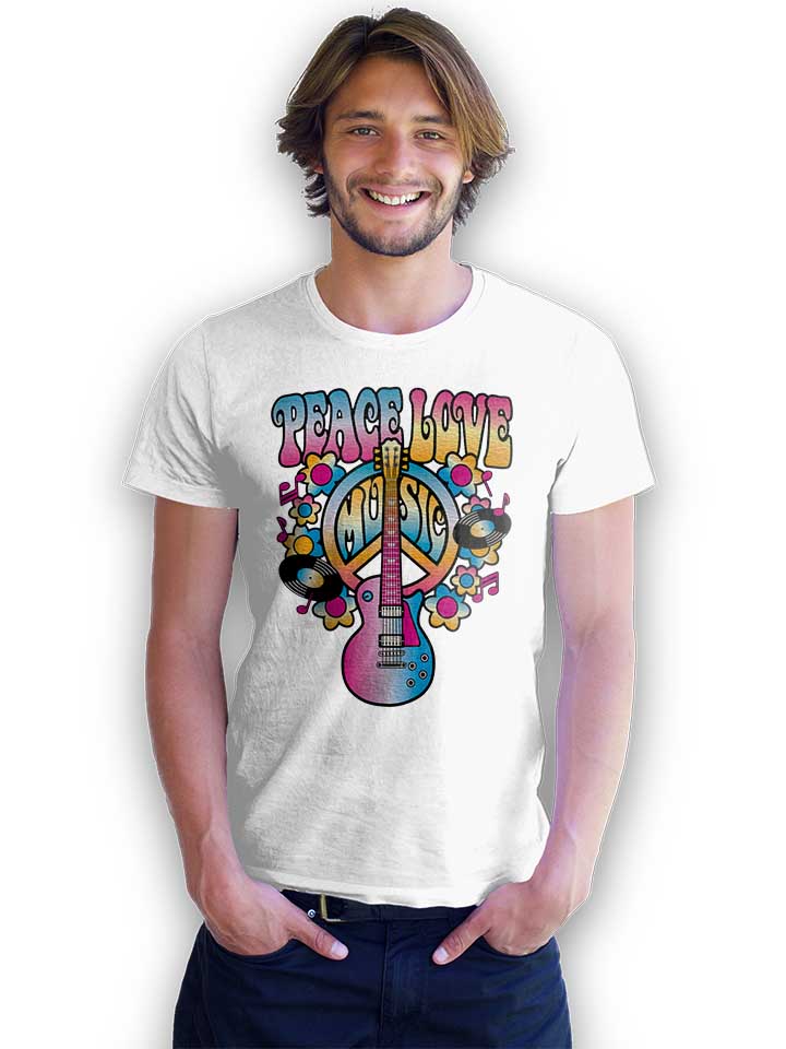 peace-love-music-t-shirt weiss 2