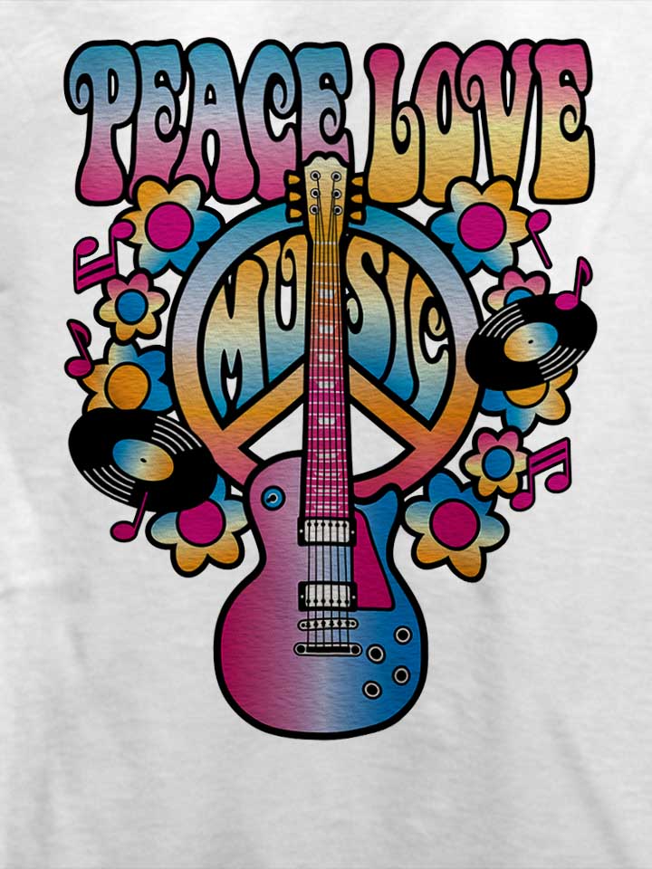 peace-love-music-t-shirt weiss 4