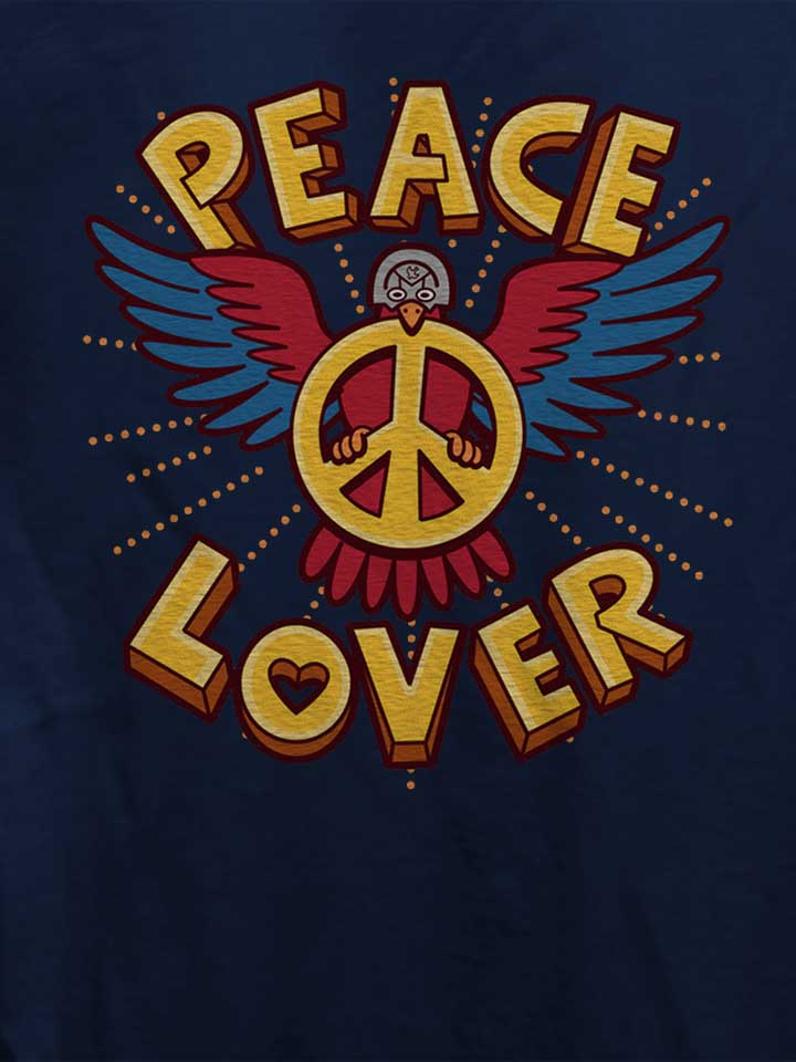 peace-lover-damen-t-shirt dunkelblau 4