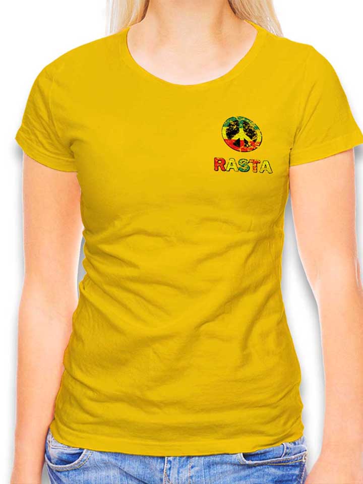 peace-rasta-vintage-chest-print-damen-t-shirt gelb 1