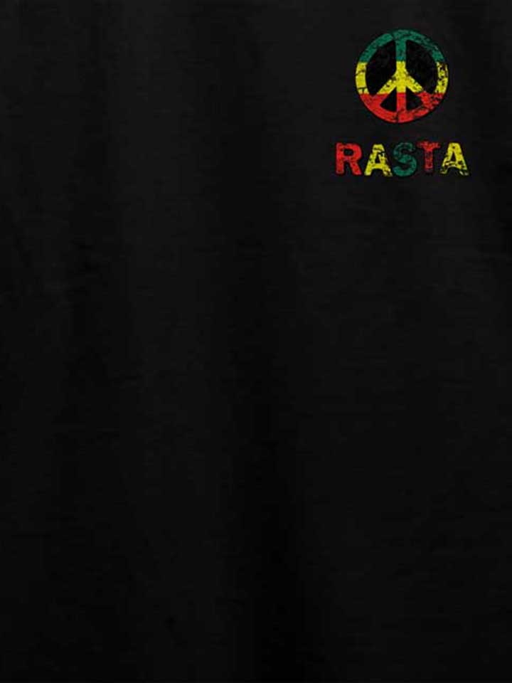 peace-rasta-vintage-chest-print-t-shirt schwarz 4