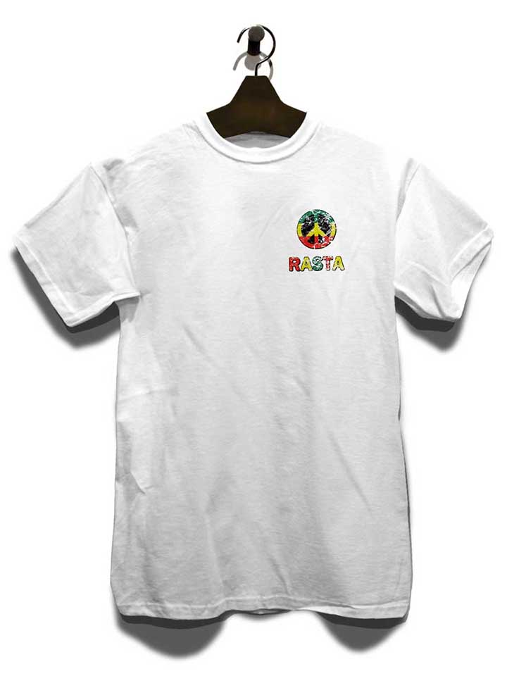 peace-rasta-vintage-chest-print-t-shirt weiss 3