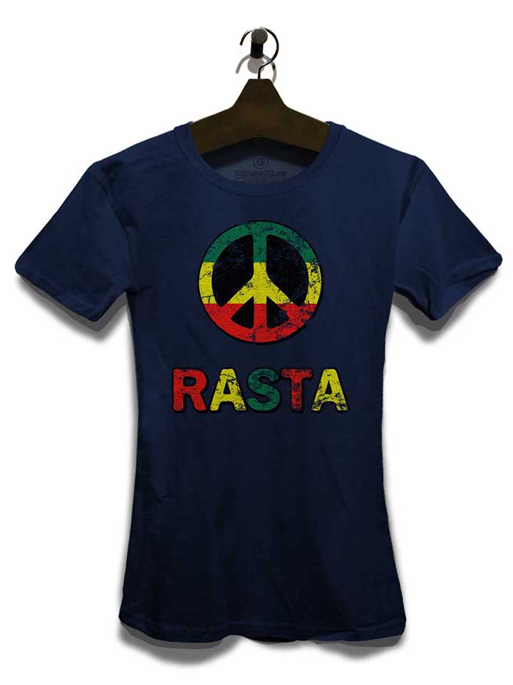 peace-rasta-vintage-damen-t-shirt dunkelblau 3