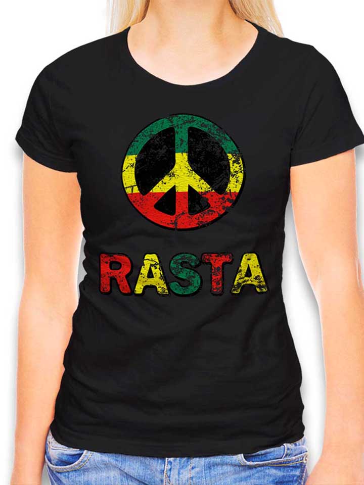 peace-rasta-vintage-damen-t-shirt schwarz 1