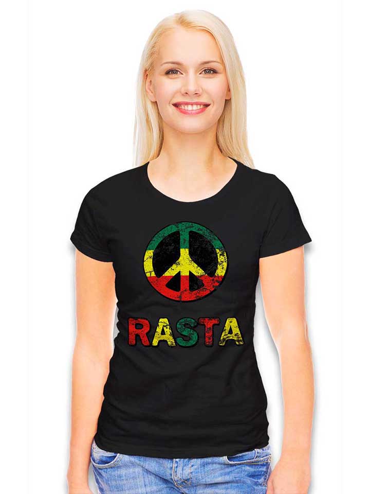 peace-rasta-vintage-damen-t-shirt schwarz 2