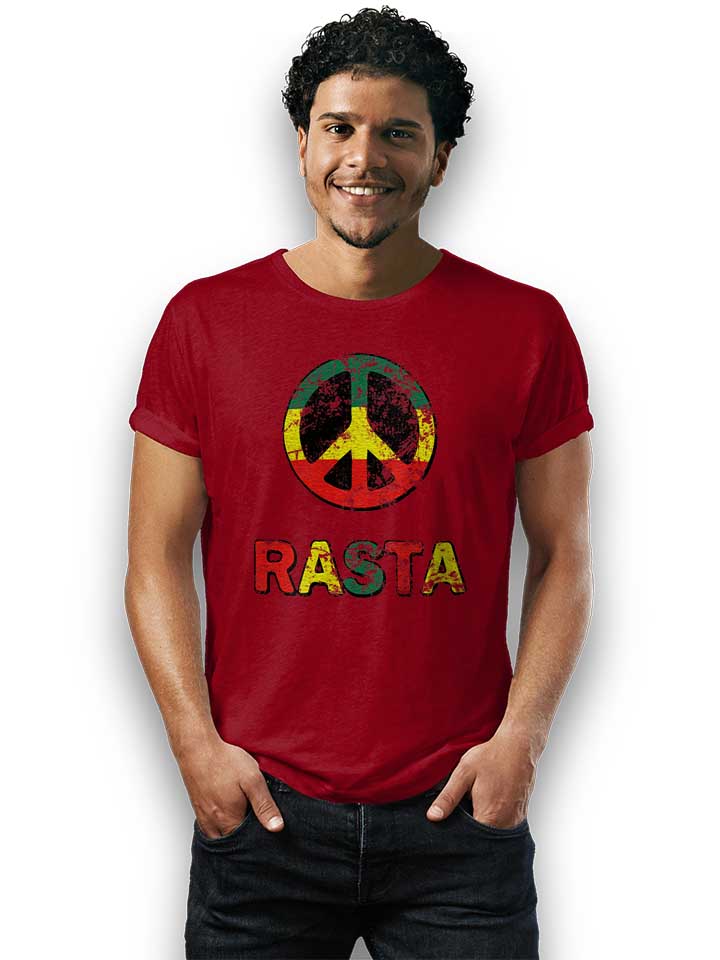 peace-rasta-vintage-t-shirt bordeaux 2