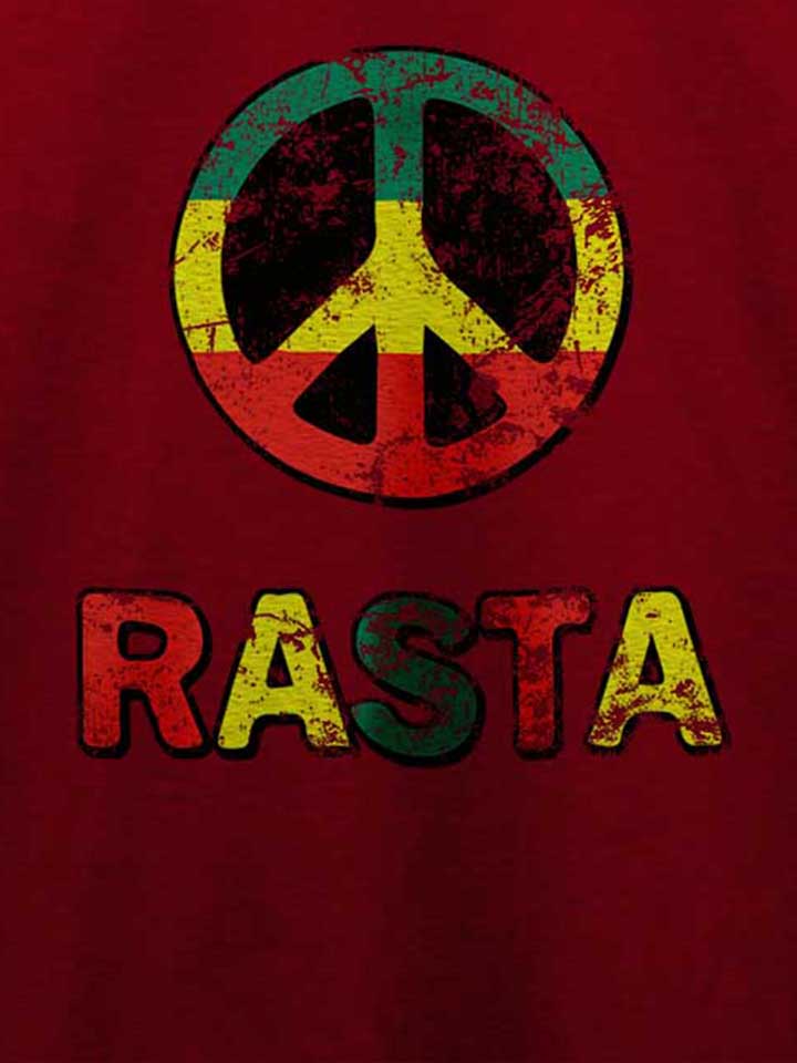 peace-rasta-vintage-t-shirt bordeaux 4