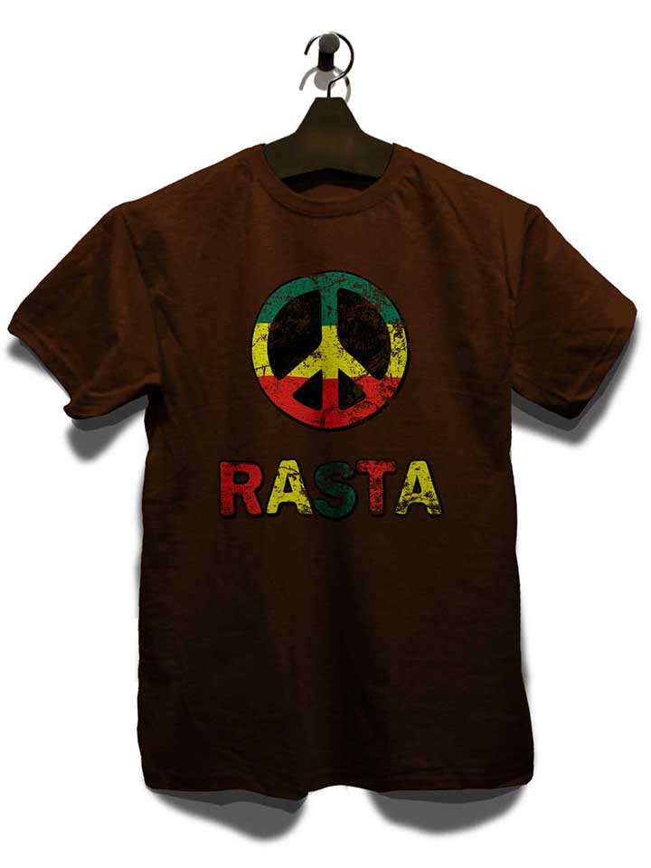 peace-rasta-vintage-t-shirt braun 3