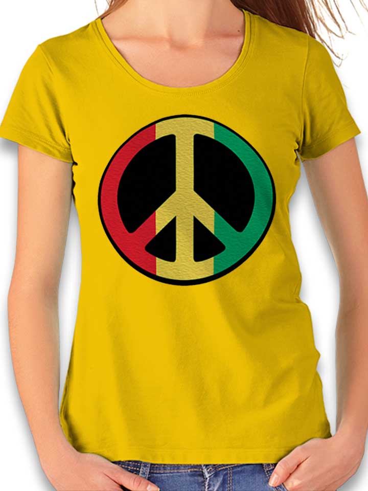 Peace Rastafari Damen T-Shirt gelb L