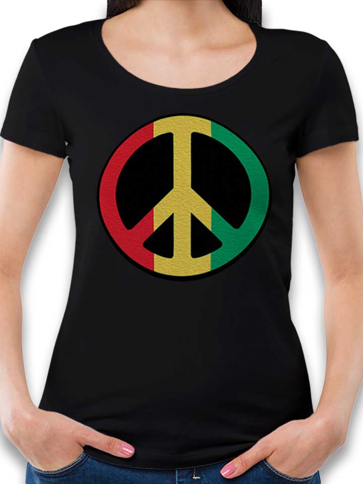 peace-rastafari-damen-t-shirt schwarz 1