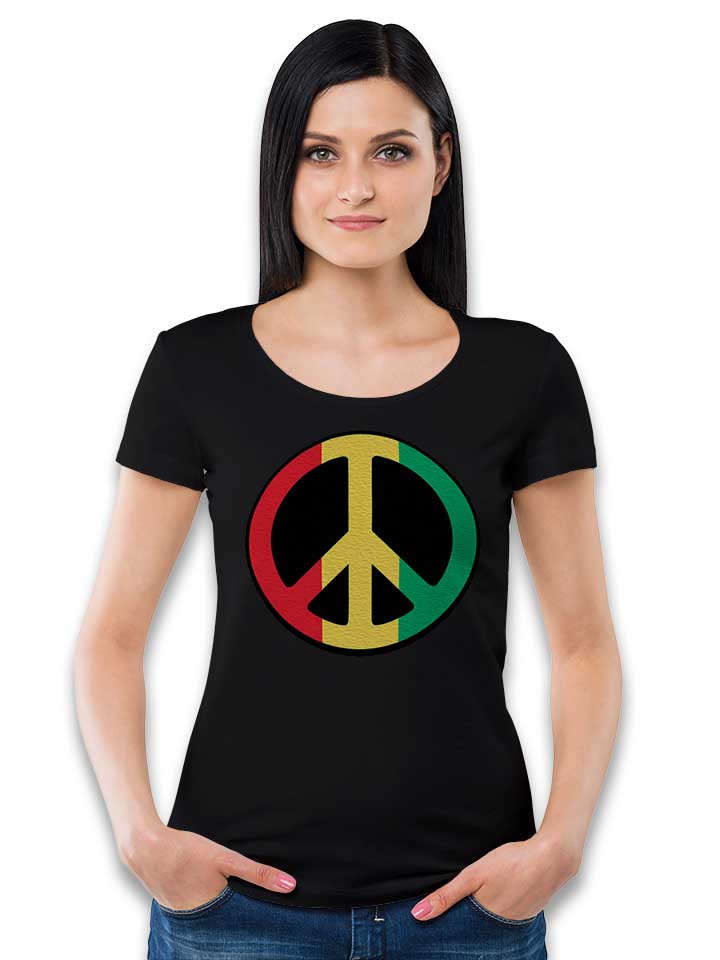 peace-rastafari-damen-t-shirt schwarz 2