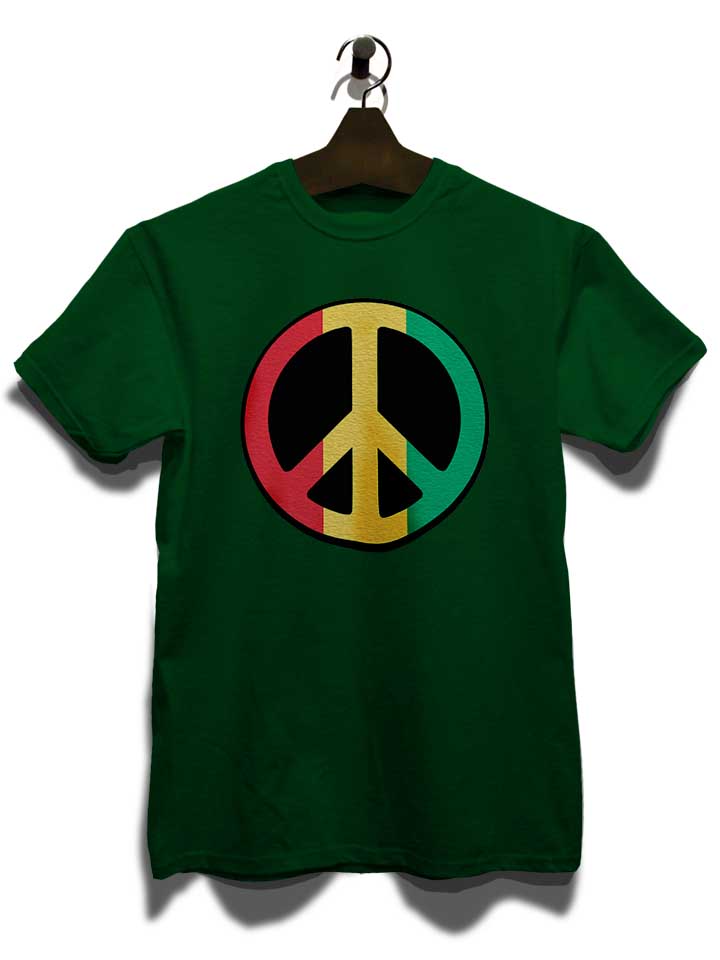 peace-rastafari-t-shirt dunkelgruen 3
