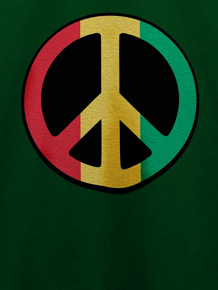 peace-rastafari-t-shirt dunkelgruen 4