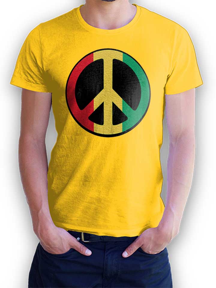 Peace Rastafari T-Shirt gelb L