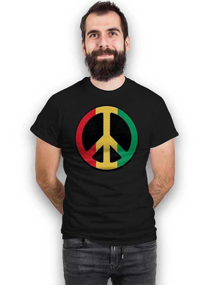 peace-rastafari-t-shirt schwarz 2