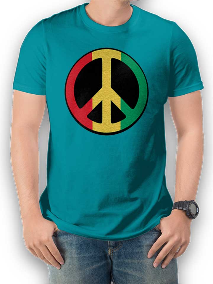 peace-rastafari-t-shirt tuerkis 1