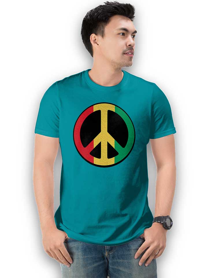 peace-rastafari-t-shirt tuerkis 2
