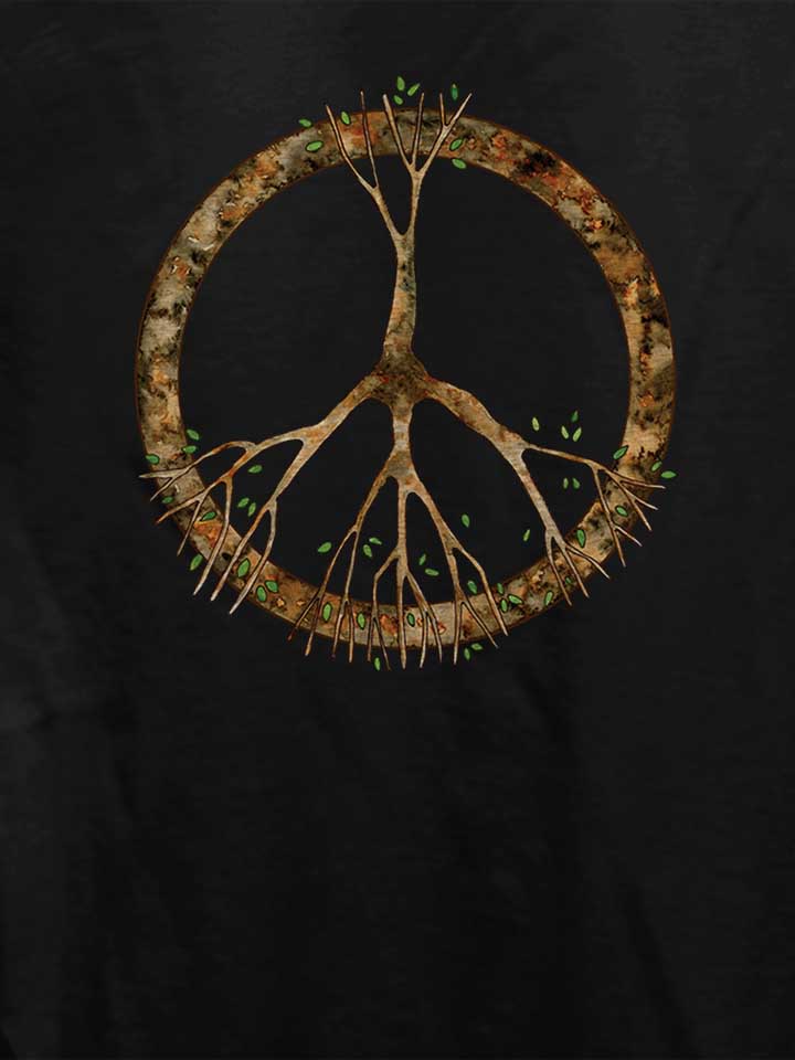peace-tree-damen-t-shirt schwarz 4