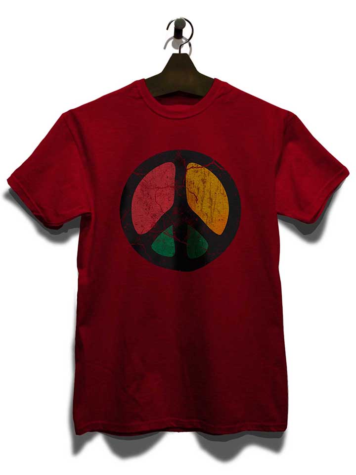 peace-vintage-t-shirt bordeaux 3