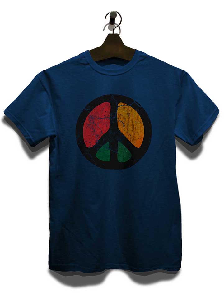 peace-vintage-t-shirt dunkelblau 3