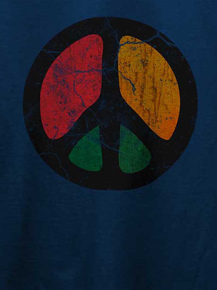 peace-vintage-t-shirt dunkelblau 4