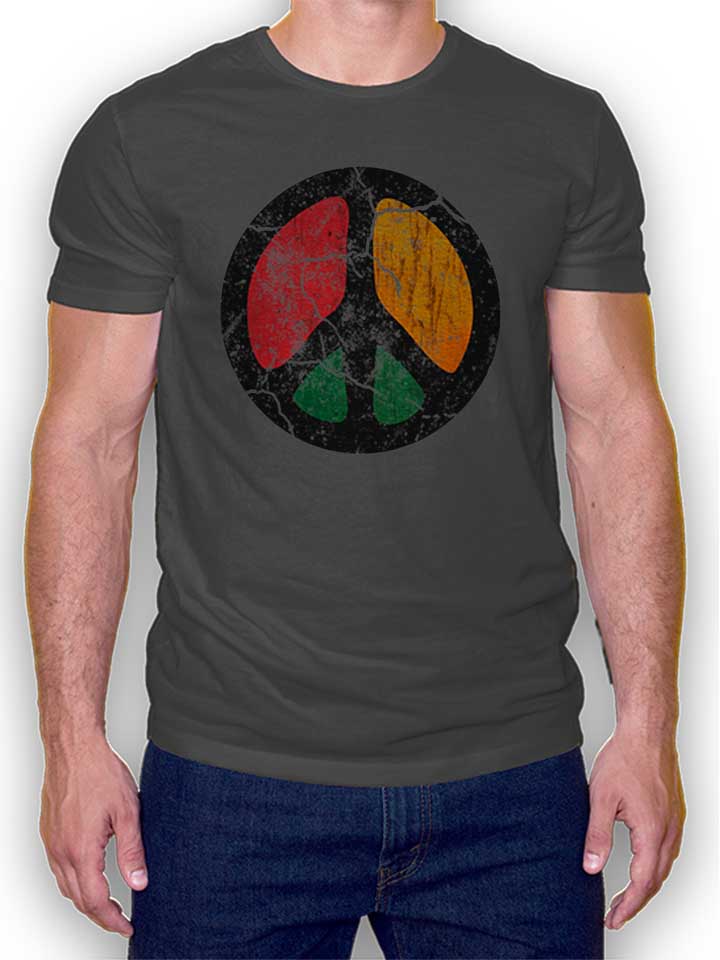 Peace Vintage T-Shirt dunkelgrau L
