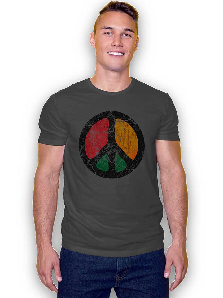 peace-vintage-t-shirt dunkelgrau 2