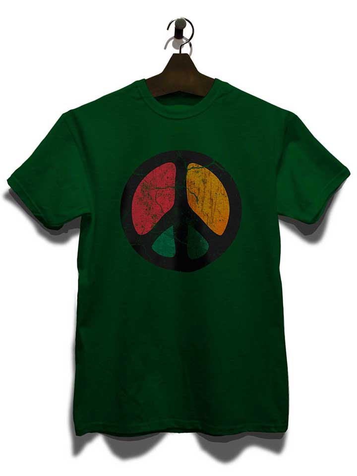 peace-vintage-t-shirt dunkelgruen 3