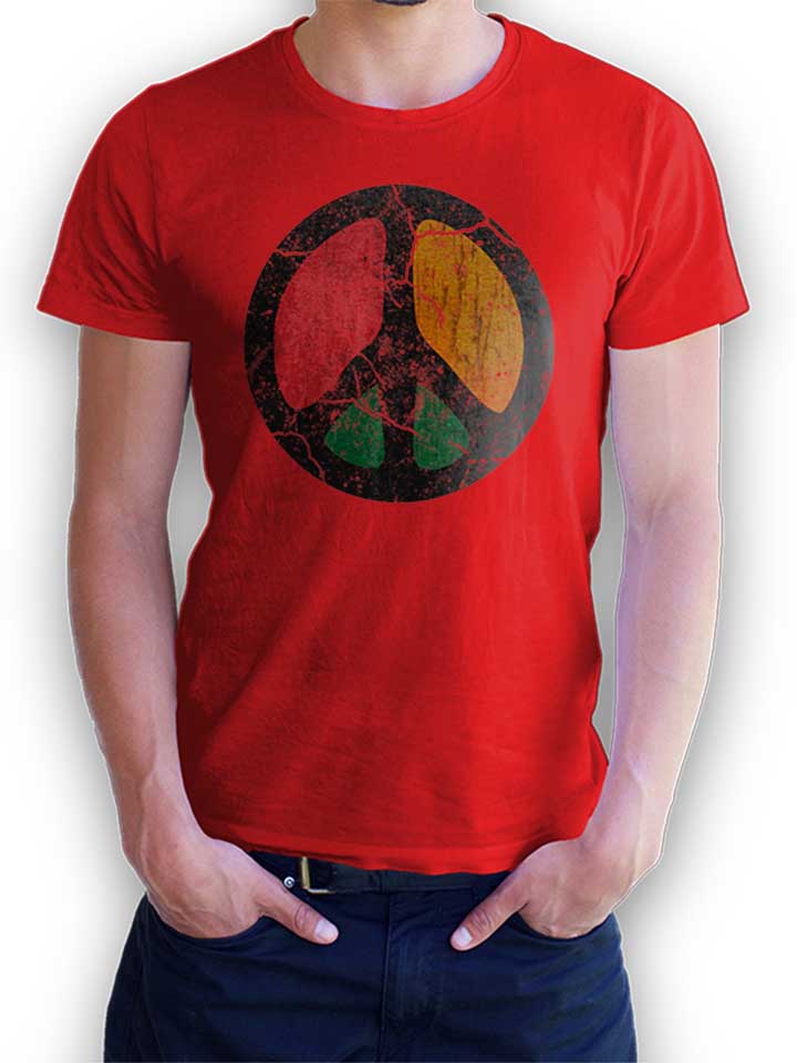Peace Vintage T-Shirt rosso L
