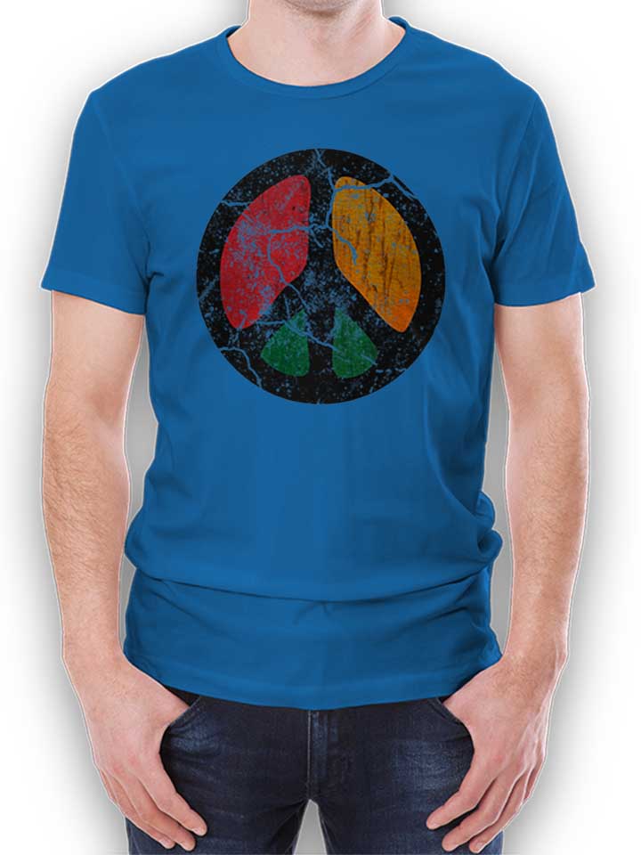 Peace Vintage T-Shirt bleu-roi L