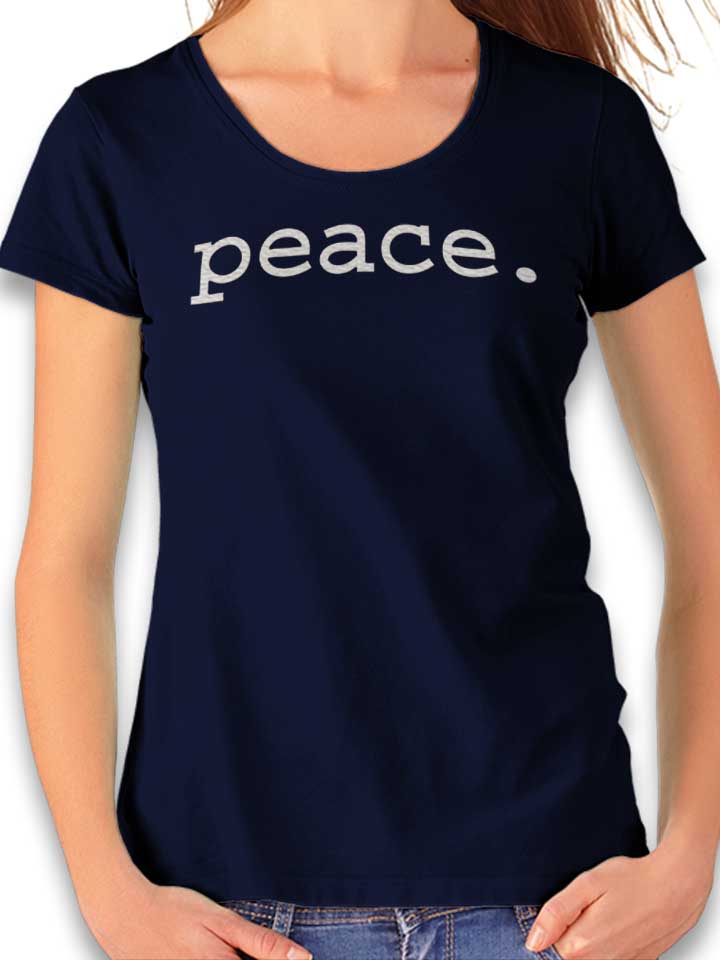peace-damen-t-shirt dunkelblau 1