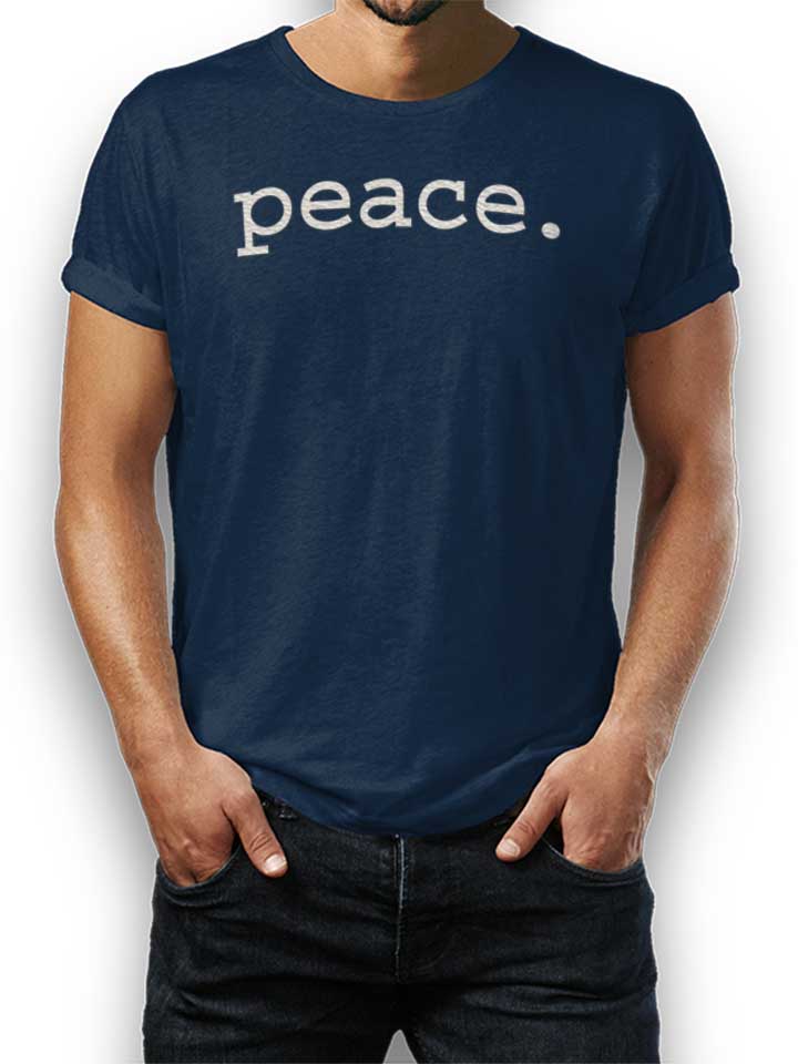 peace-t-shirt dunkelblau 1