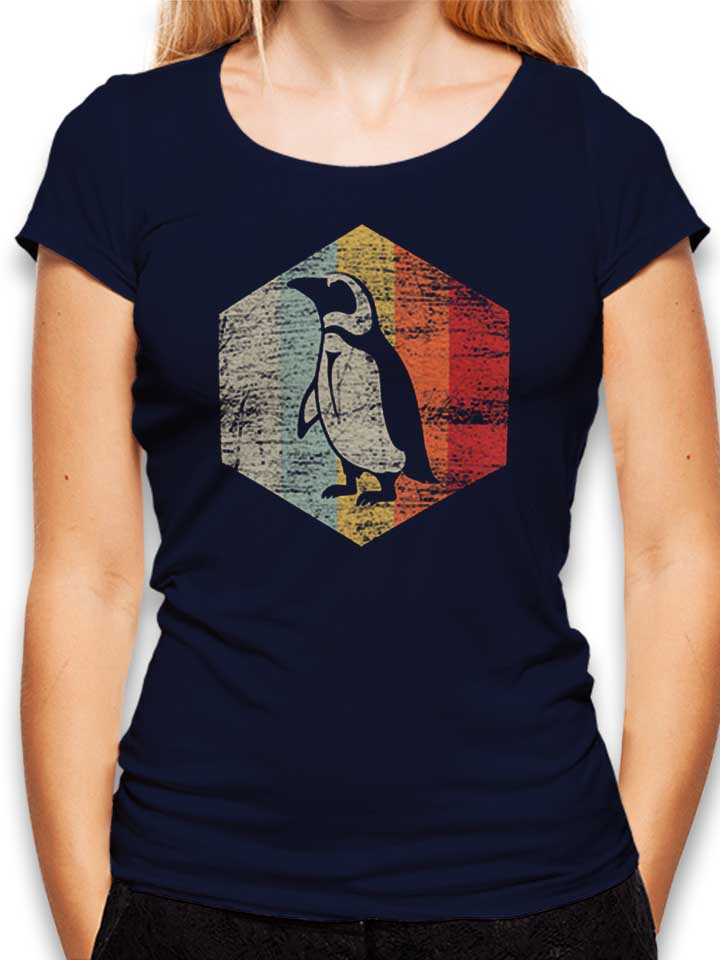 Penguin 02 T-Shirt Donna blu-oltemare L