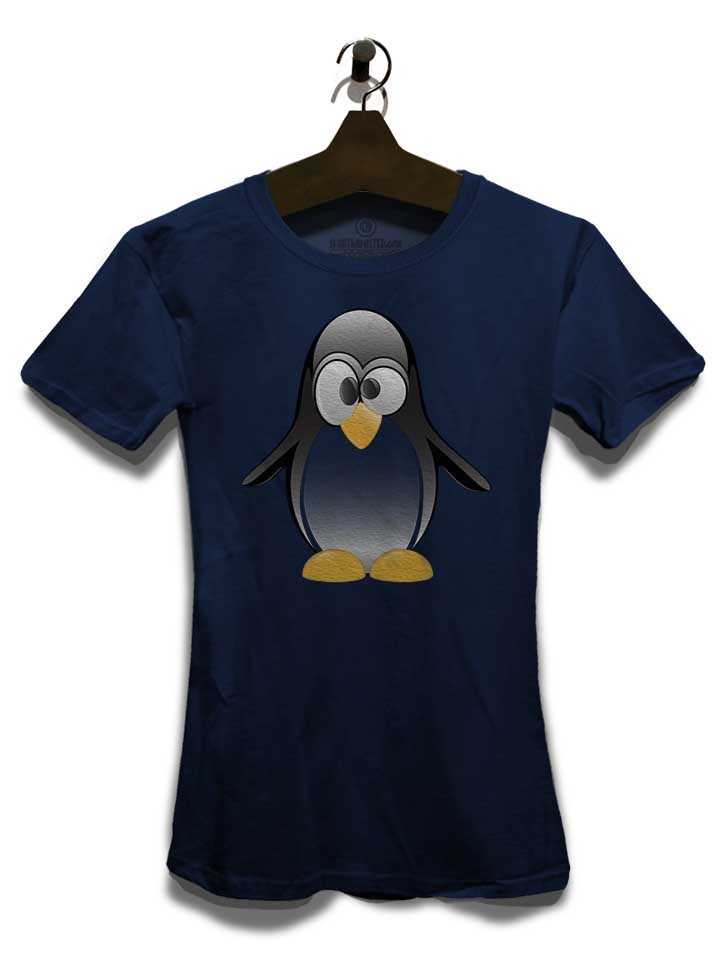 penguin-cartoon-damen-t-shirt dunkelblau 3