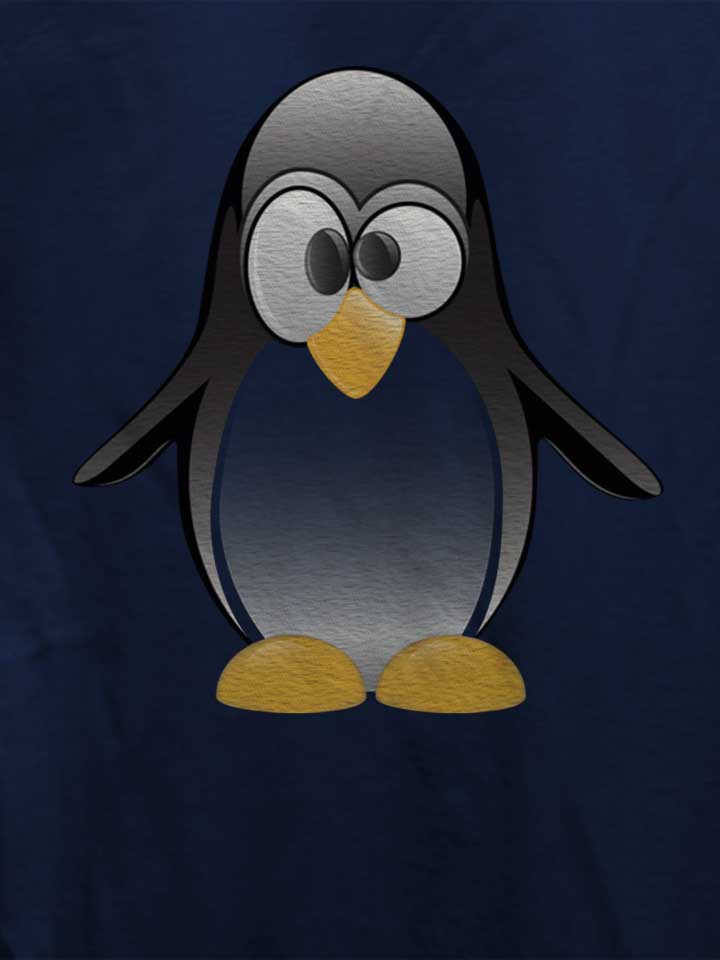 penguin-cartoon-damen-t-shirt dunkelblau 4