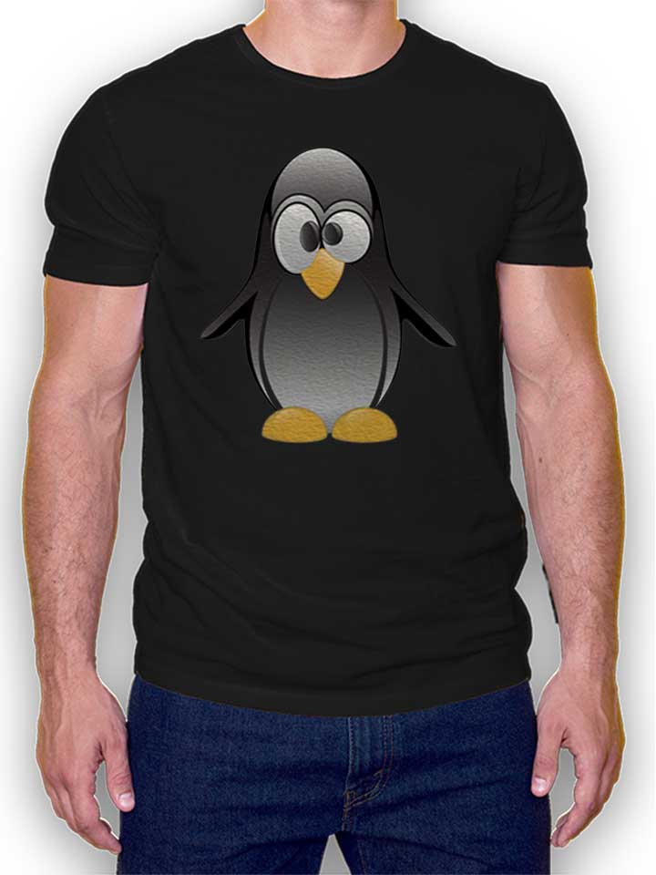 Penguin Cartoon T-Shirt schwarz L