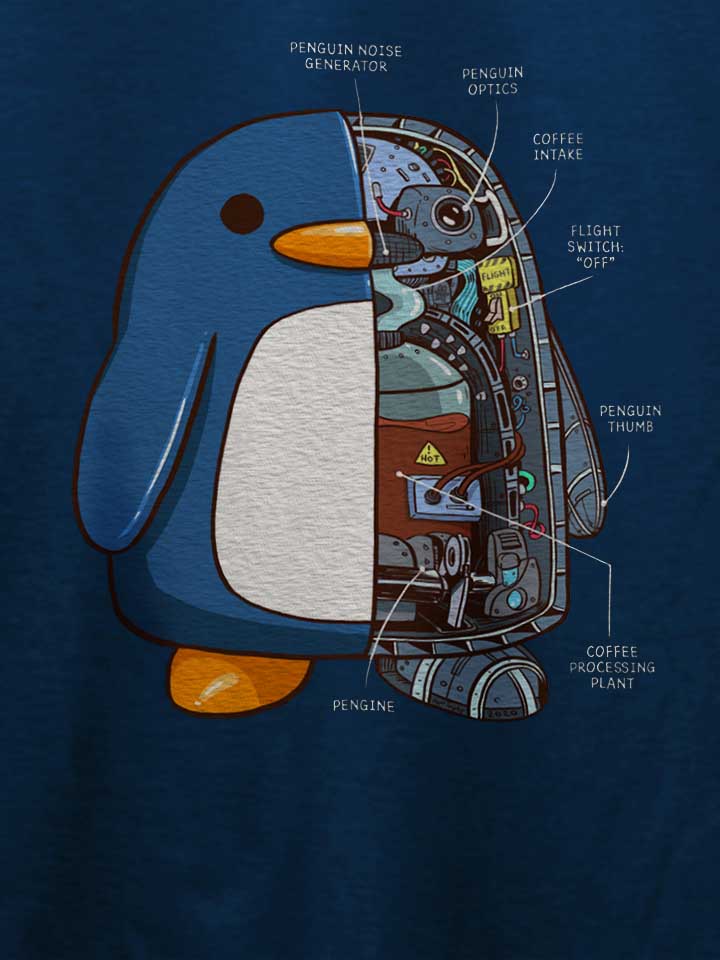 penguin-coffee-bot-t-shirt dunkelblau 4