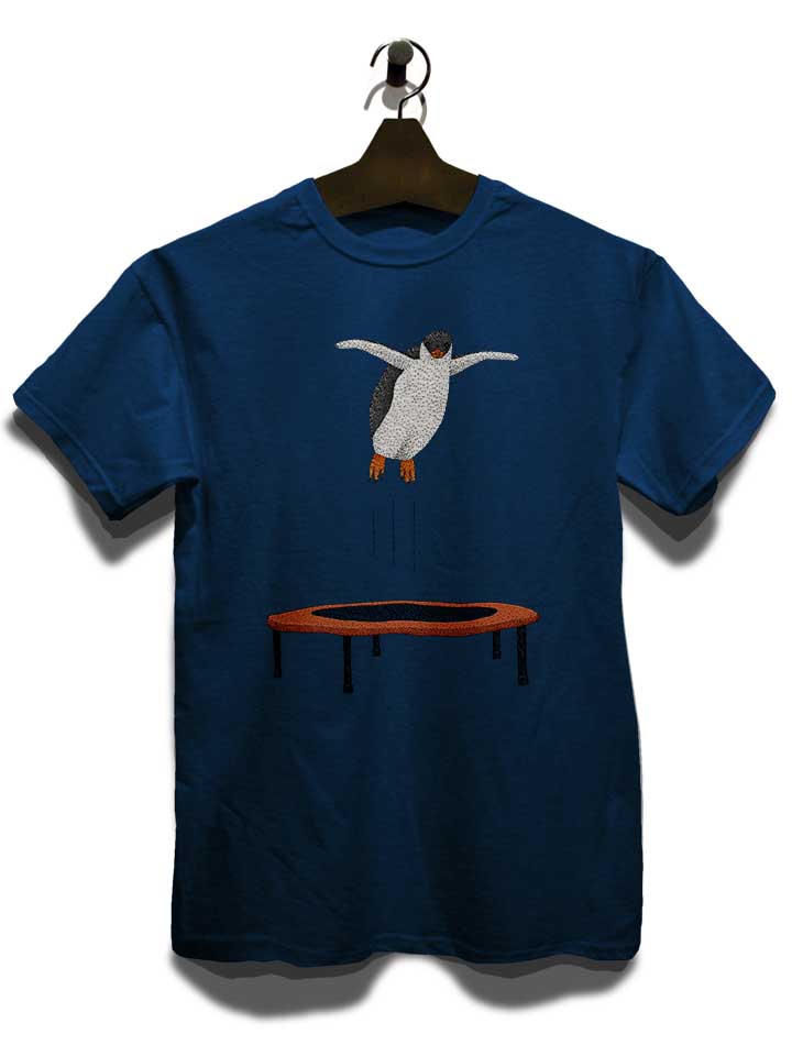 penguin-on-a-trampoline-t-shirt dunkelblau 3
