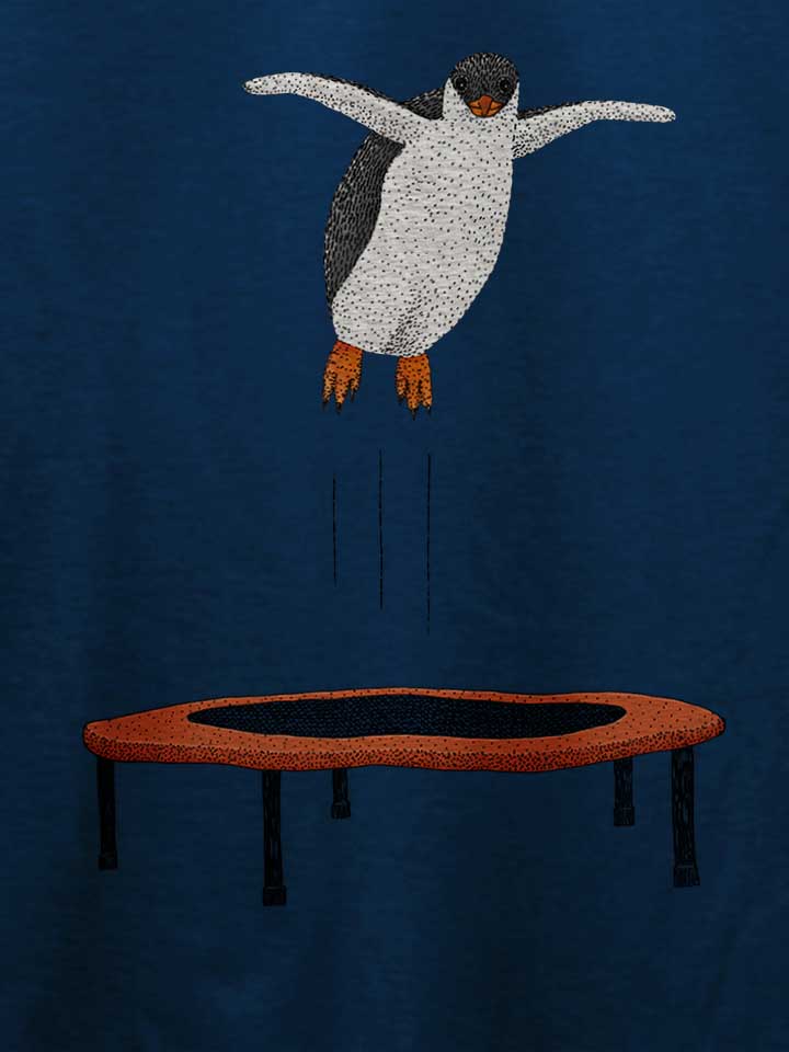 penguin-on-a-trampoline-t-shirt dunkelblau 4