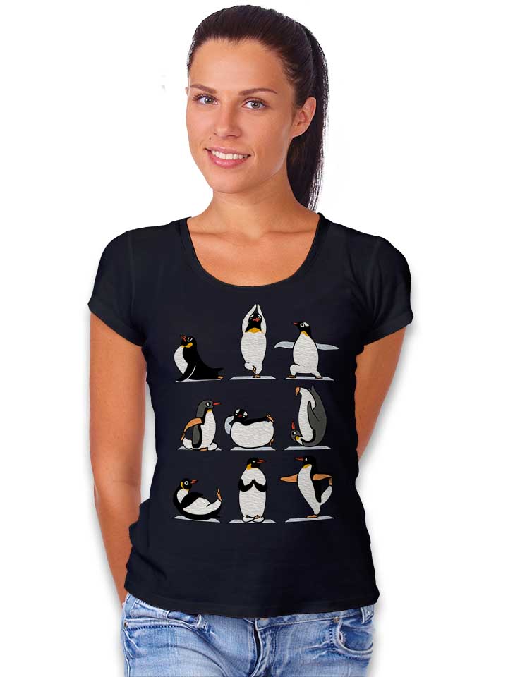 penguin-yoga-damen-t-shirt schwarz 2