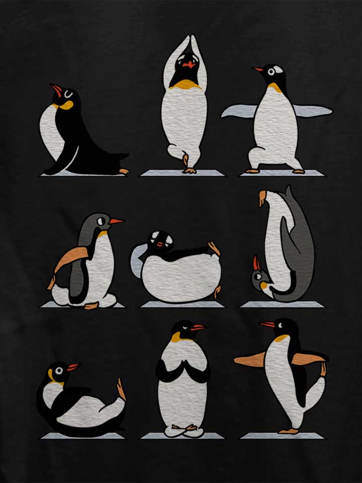 penguin-yoga-damen-t-shirt schwarz 4